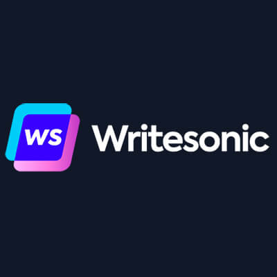WriteSonic-logo tekoälyn symbolilla